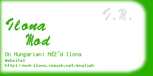 ilona mod business card